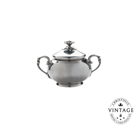 christofle vintage silvered sugar bowl 1