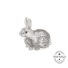 christofle Vintage Silvered Sitting Rabbit