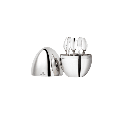 christofle silver-plated espresso spoons, set of 6 3