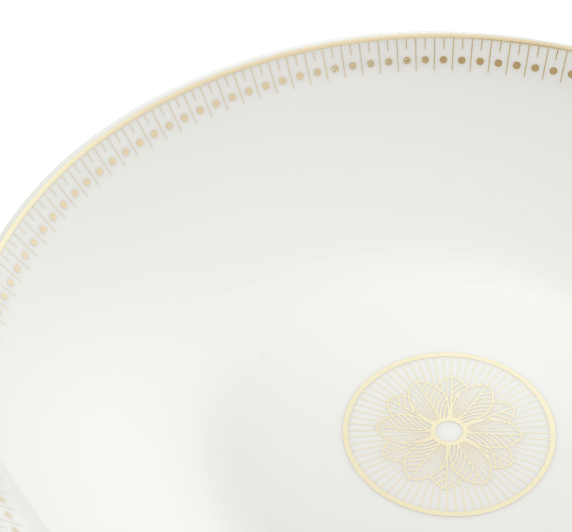 christofle porcelain open vegetable dish gold finish 2