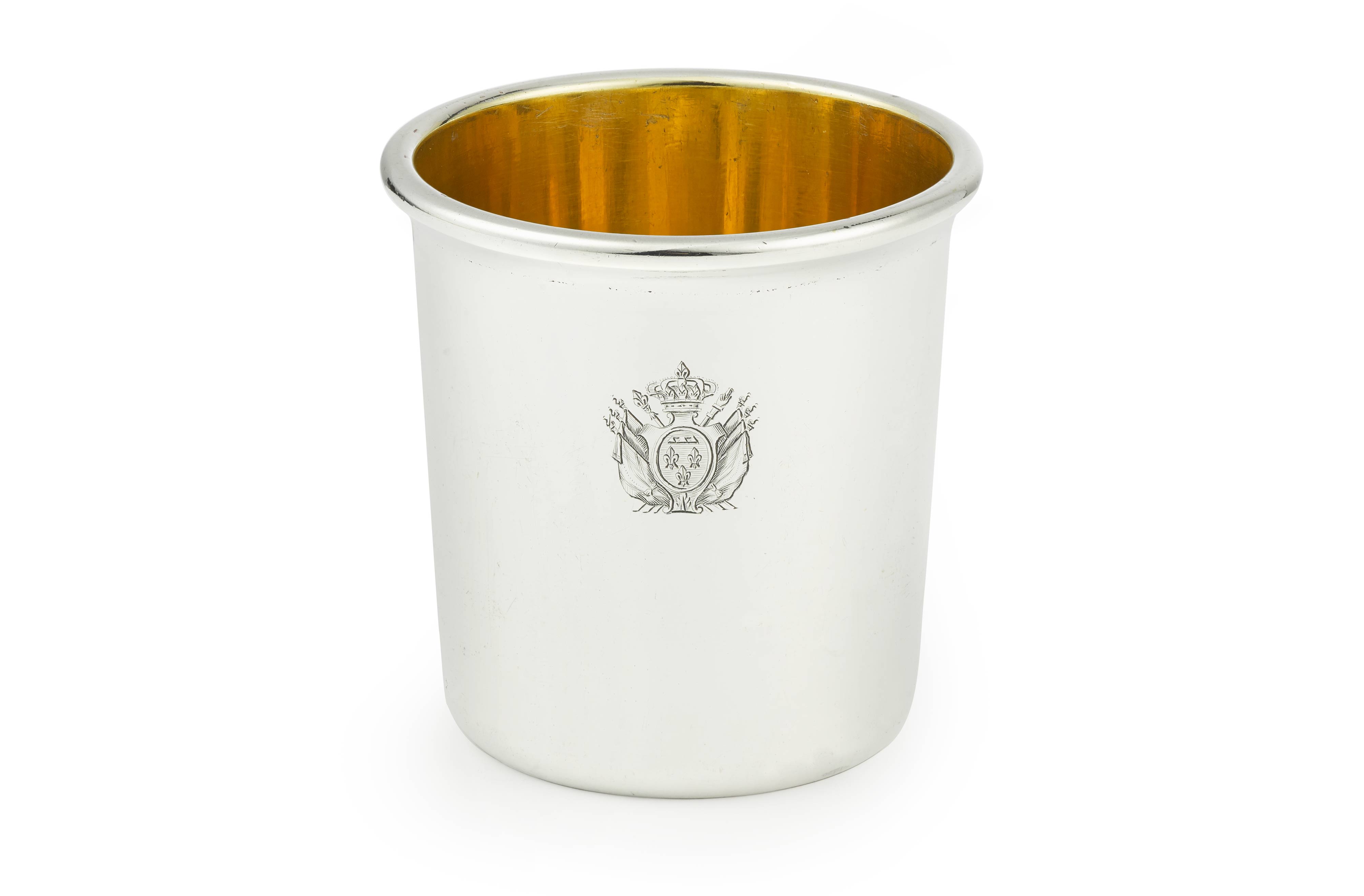Timbale engraved with the coat of arms of Louis-Philippe