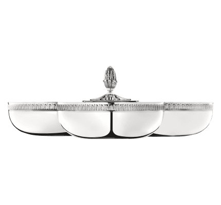 christofle Silver-Plated 3-Bowl Server