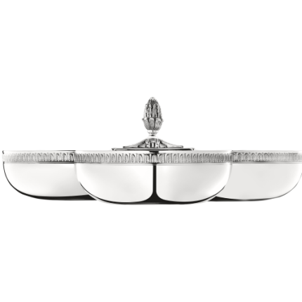 christofle three part server malmaison  silver plated 1
