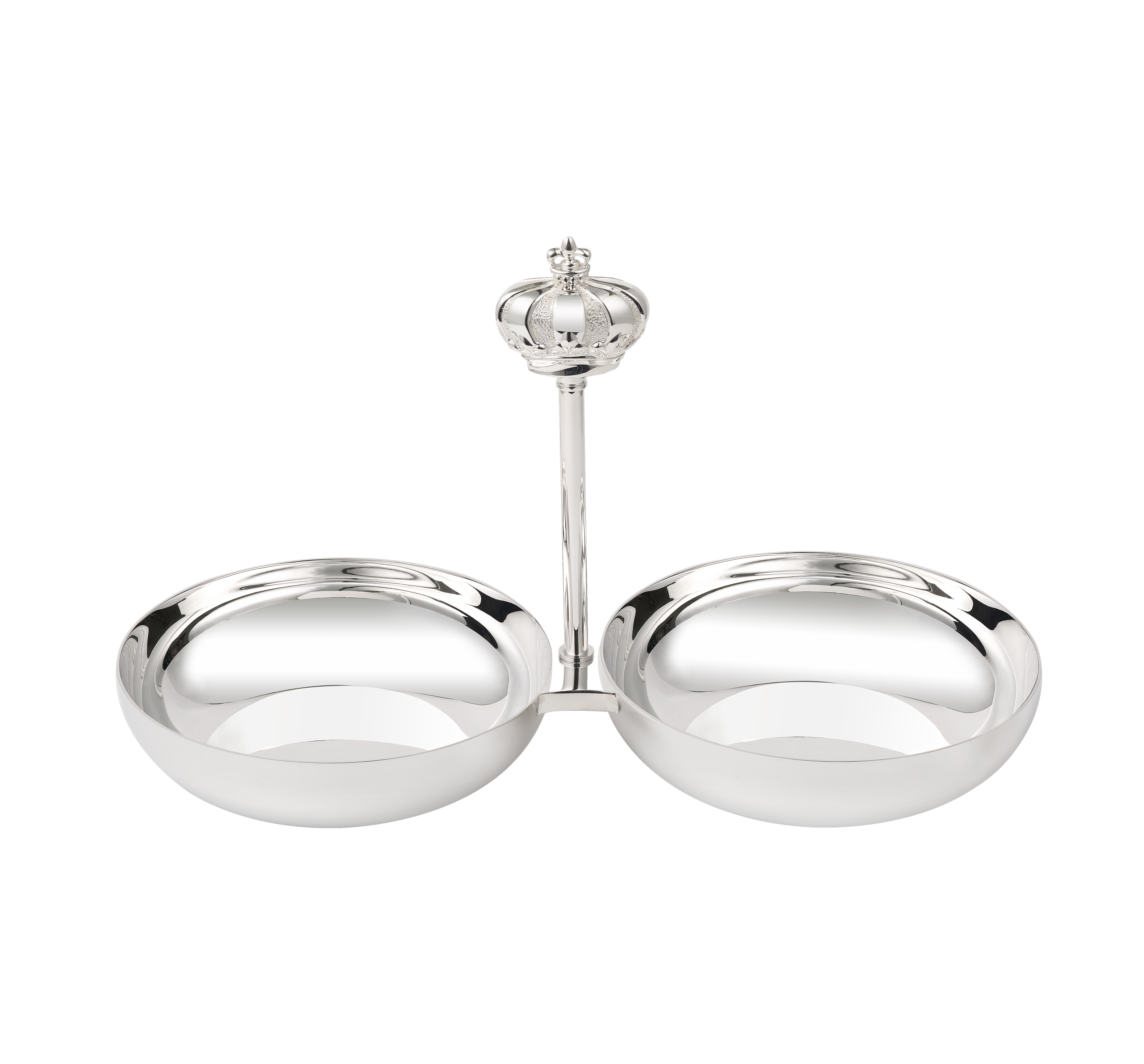 christofle silver-plated double dog & cat bowl 2