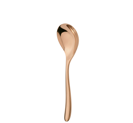 Copper Stainless Steel Cream Soup Spoon 