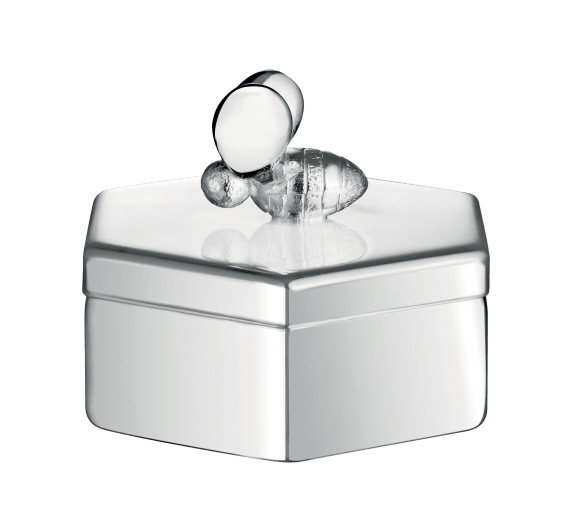 christofle hexagonal secret box beebee  silver plated 0