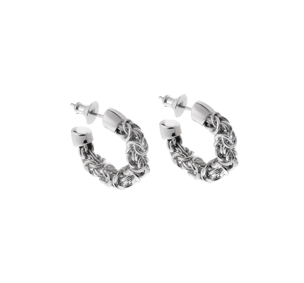 christofle sterling silver hoop earrings 1