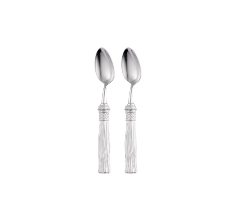 Silver-plated Set of 2 coffee spoon Pompon