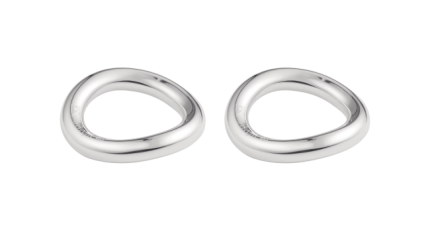 christofle set of 2 knife / chopstick rests vertigo ss silver plated 2