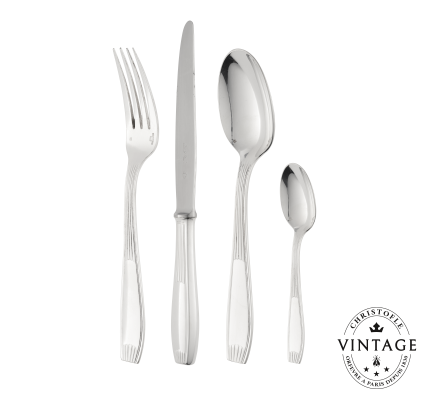 Vintage Silvered Flatware Set for 6 people (24 pieces) 