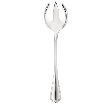 christofle salad serving fork malmaison  silver plated 1