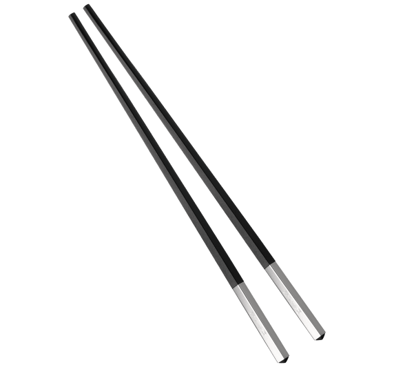 christofle pair of chinese chopsticks uni silver plated and resin 3