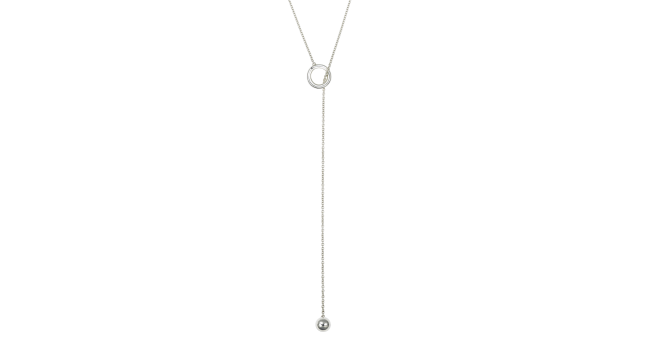 christofle Sterling Silver Lariat Necklace