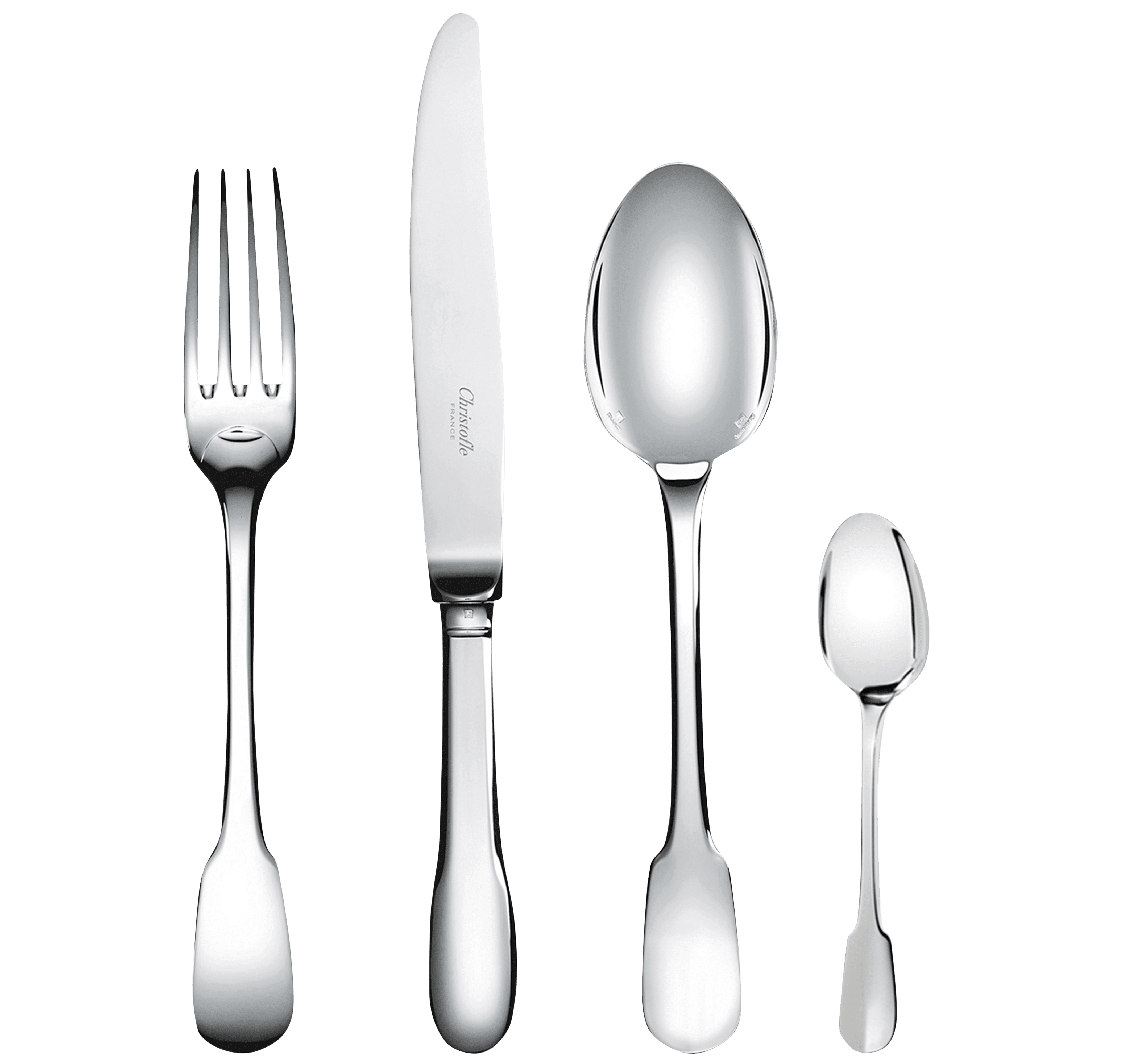 christofle 48 piece silver-plated flatware set with chest 1