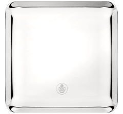 christofle silver-plated large square platter 20x20 1