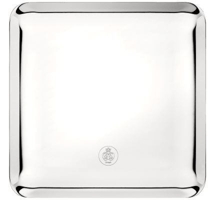 christofle silver-plated large square platter 20x20 1