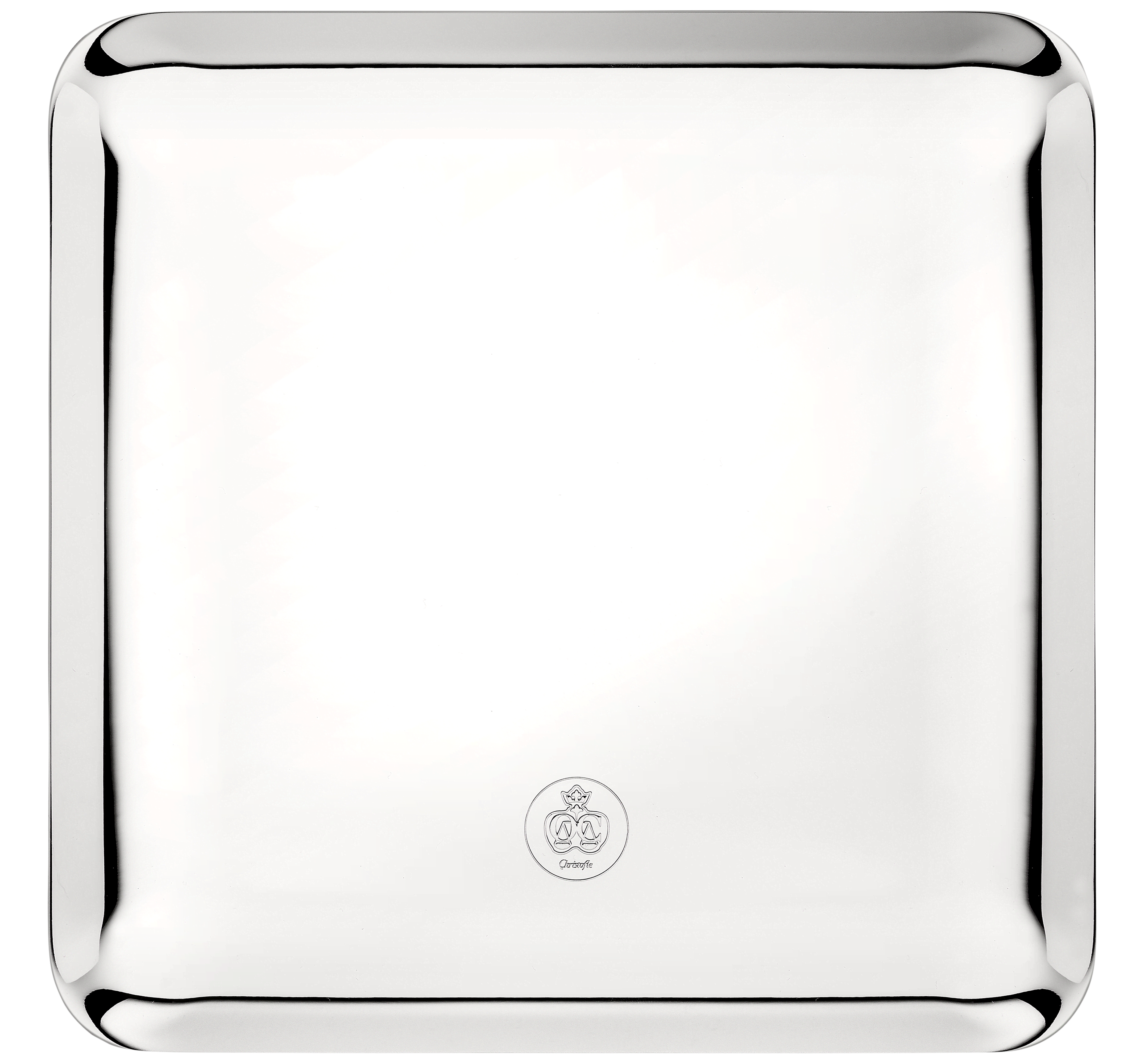 christofle silver-plated large square platter 20x20 1