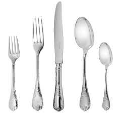 christofle individual place settings (5 pieces) marly  silver plated 1