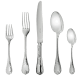 christofle individual place settings (5 pieces) marly  silver plated 1