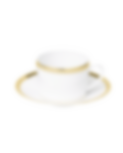 Porcelain tea cup and saucers Gold finish
