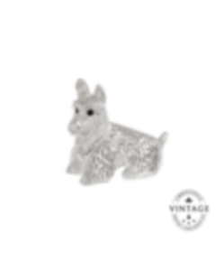christofle Vintage Silvered Sitting Baby Scottisch Terrier