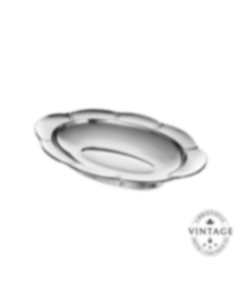Bread Basket on Foot Lobes et Godrons Gallia, Silverware - Vintage