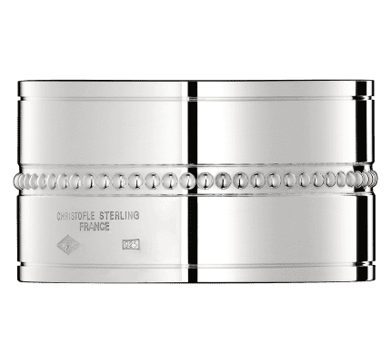 christofle Napkin ring Perles  Sterling silver