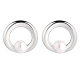 christofle pearl and sterling silver earrings 1