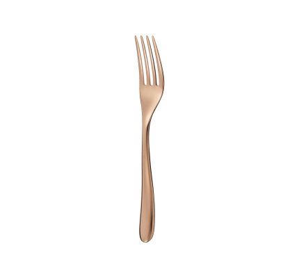 christofle stainless steel dessert fork - copper colour 4