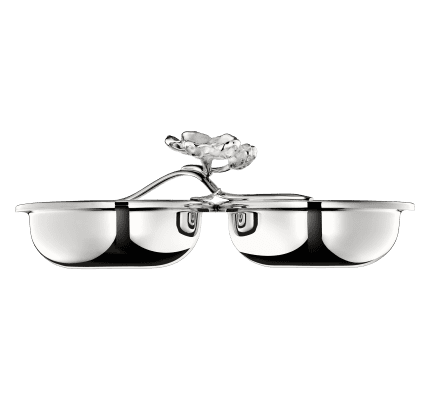 christofle two part server anemone  silver plated 4