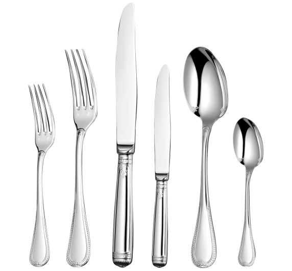 christofle flatware set for 6 people (36 pieces) malmaison  silver plat 1