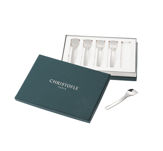 christofle set of 5 spoons sweetness silver plated b00013185 5
