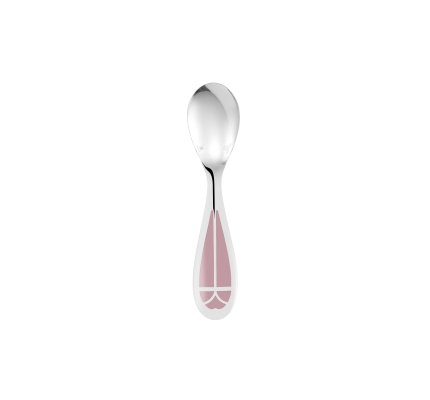 christofle silver-plated baby spoon - rose quartz 1