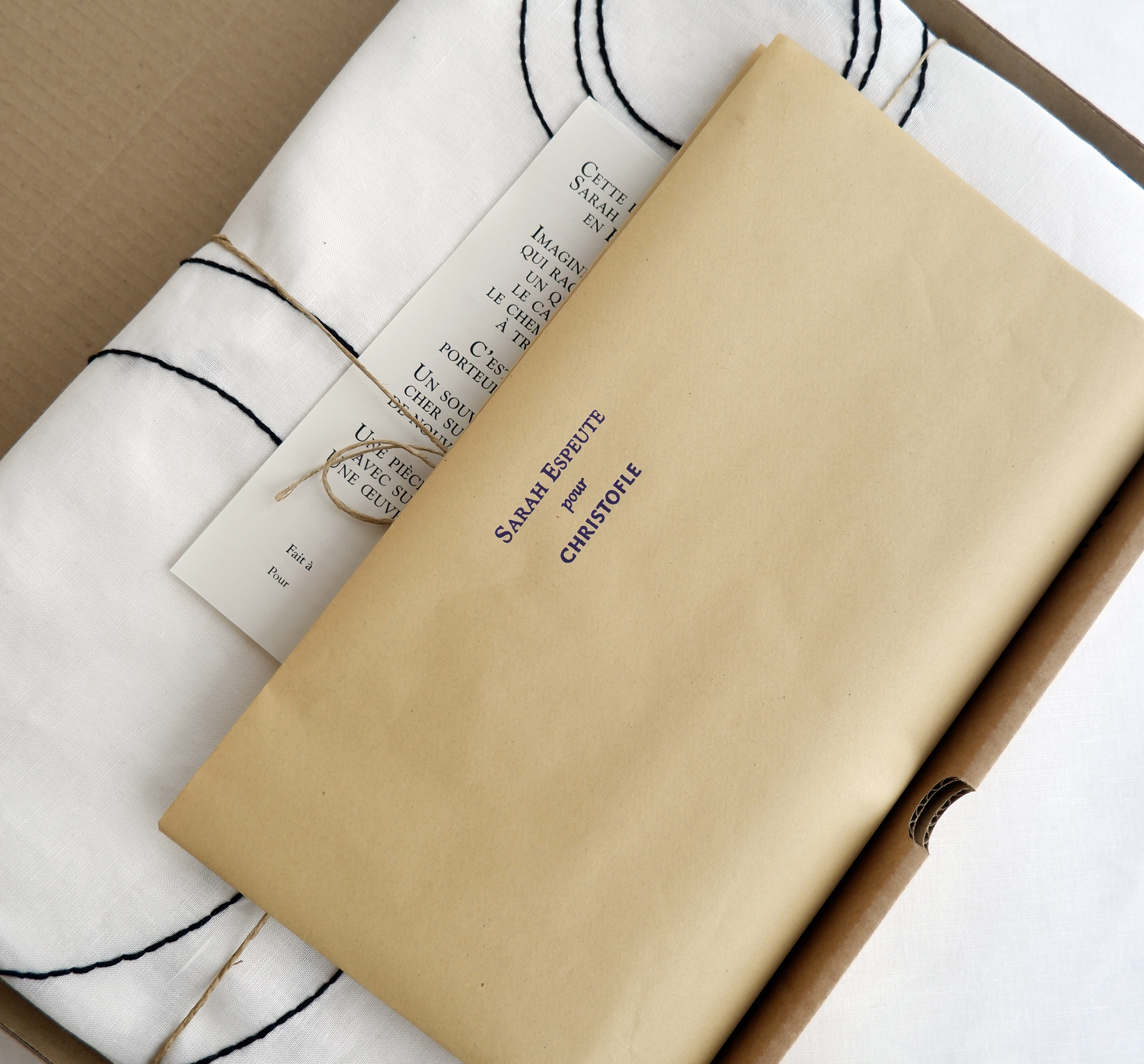 christofle nappe pour 6 personnes - sarah espeute pour christofle 6