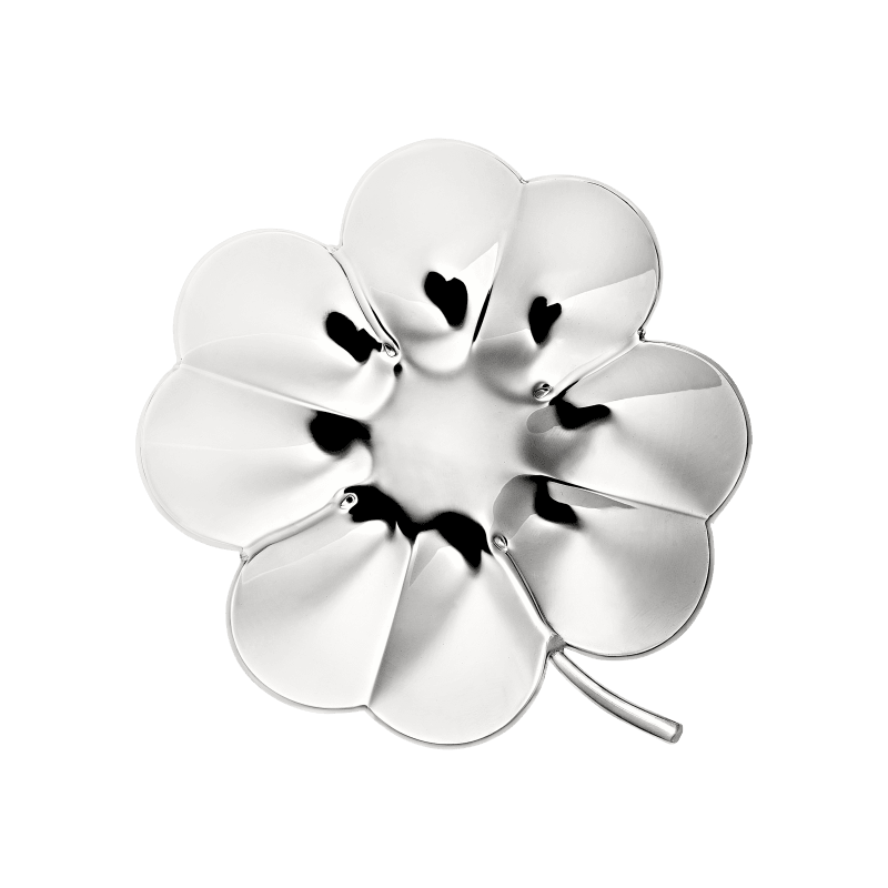 Silver-Plated Lucky 4-Leaf Clover Bowl Trefle A 4 Feuilles