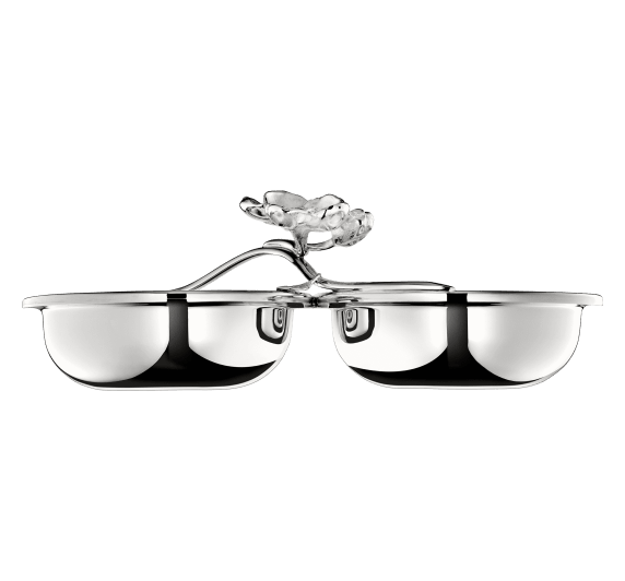 christofle two part server anemone  silver plated 1