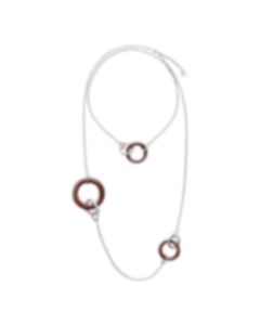 christofle Rosewood & Sterling Silver Necklace