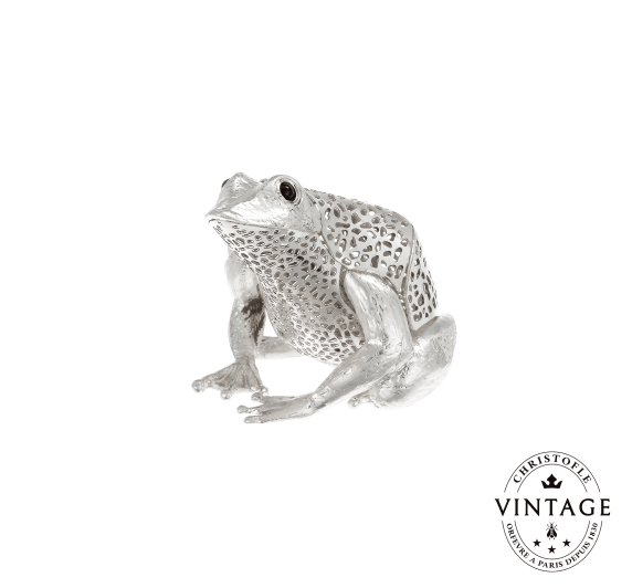 christofle large frog, silverware - vintage 0