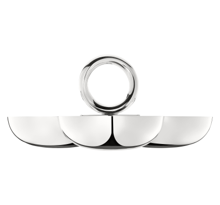 christofle three part server small vertigo  silver plated 3