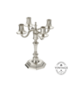 christofle Vintage Silvered Four Light Candelabra 