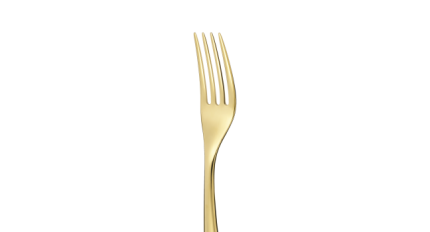 christofle stainless steel dessert fork - gold colour 3