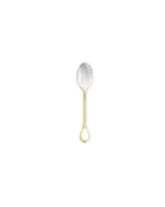Partially Gilded Silver-Plated Dessert Spoon