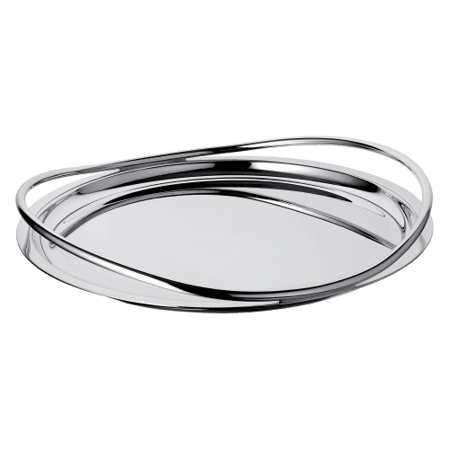 Silve Plated Round Serving Tray 39 cm Vertigo