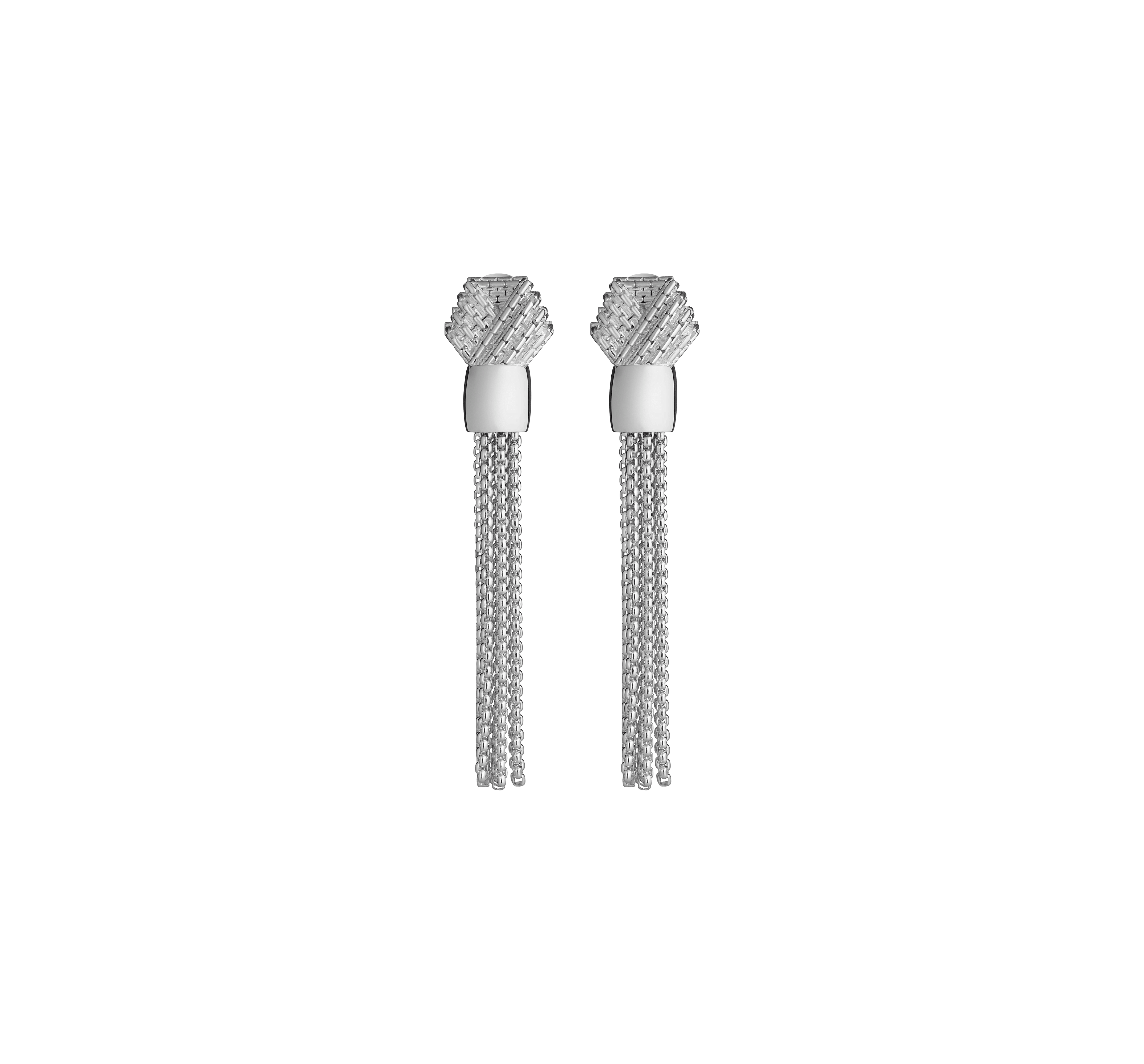 christofle boucles d'oreilles pendantes en argent massif 1