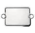 christofle rectangular tray with handles 43x31cm vertigo  silver plated 1