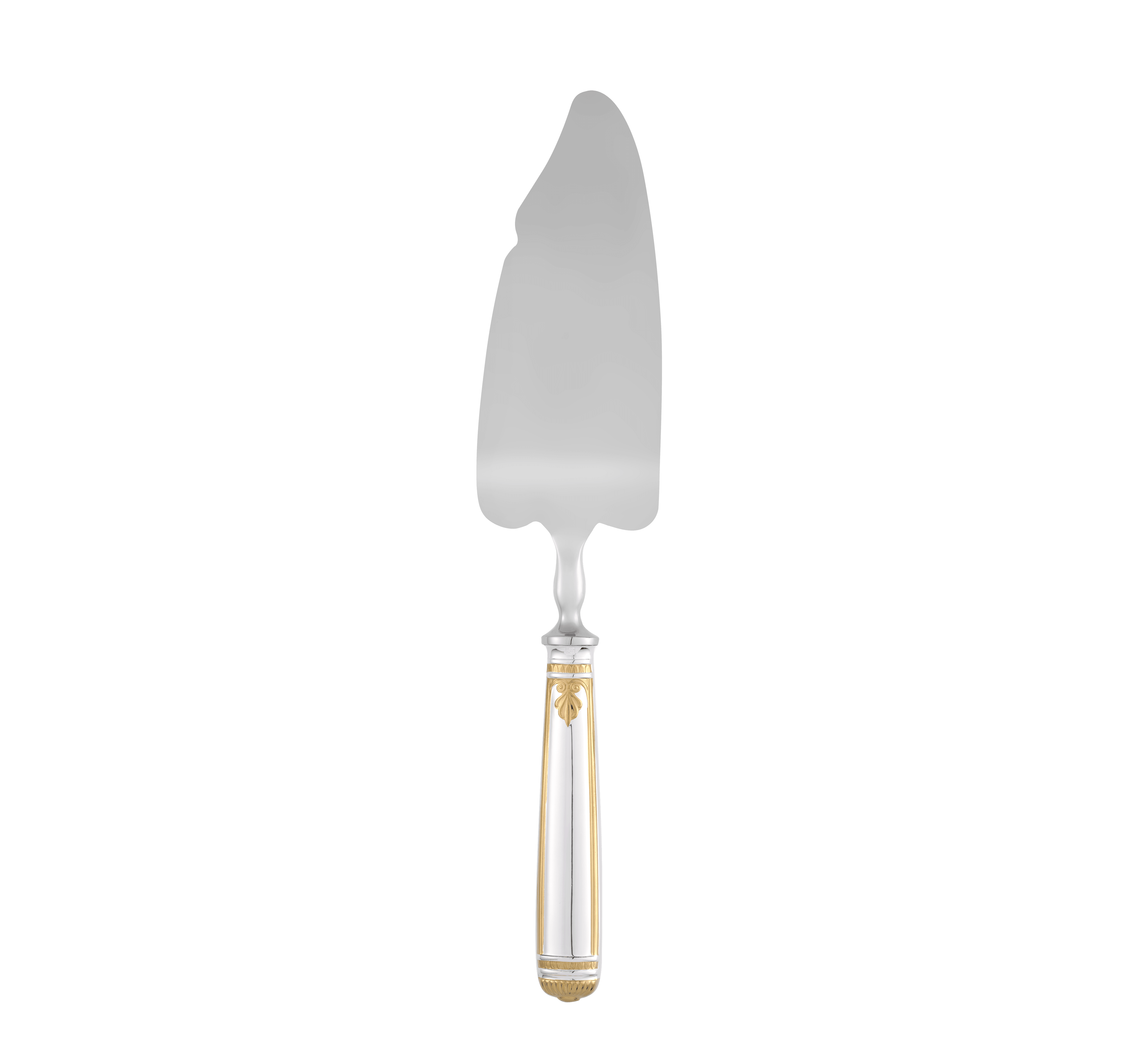 christofle pelle coupante à gâteaux et glace en métal argenté - dorure partielle 2