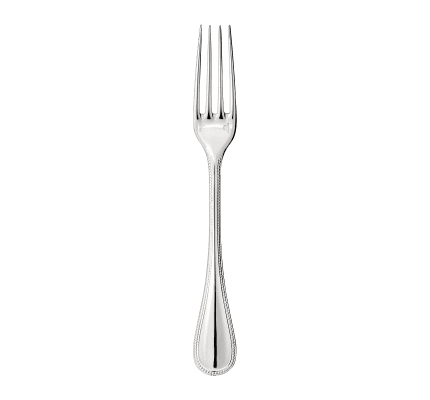 christofle standard dinner fork perles  silver plated 1