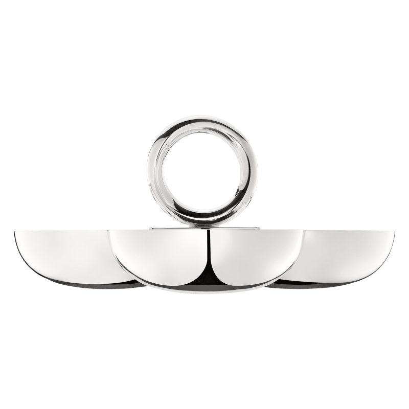 Vertigo Small Silver-Plated 3-Bowl Snack Dish Vertigo