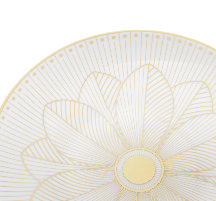 christofle porcelain bread plate gold finish 1