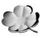 christofle bowl trefle a 4 feuilles  silver plated 4